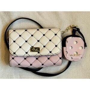 Luv Betsey by Betsey Johnson Quilted Crossbody Bag with Detachable Coin Pouch